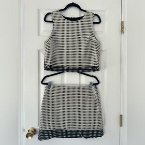 Topshop Black & White Grid Two-Piece Set US 8